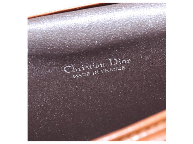 Borsa a spalla con catena Christian Dior in pelle marrone dorato Auth BA7503 D'oro - vista 16