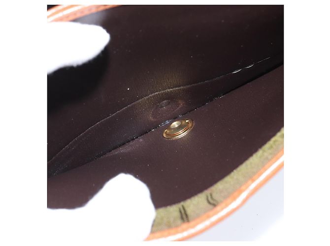 Borsa a spalla con catena Christian Dior in pelle marrone dorato Auth BA7503 D'oro - vista 20