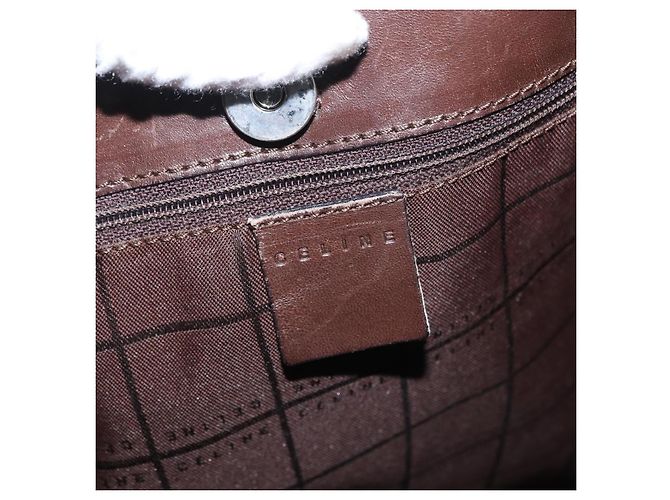 Céline Borsa a Spalla in Tela Macadam C di CELINE in Suede Marrone Oro Auth ti3487 D'oro - vista 10