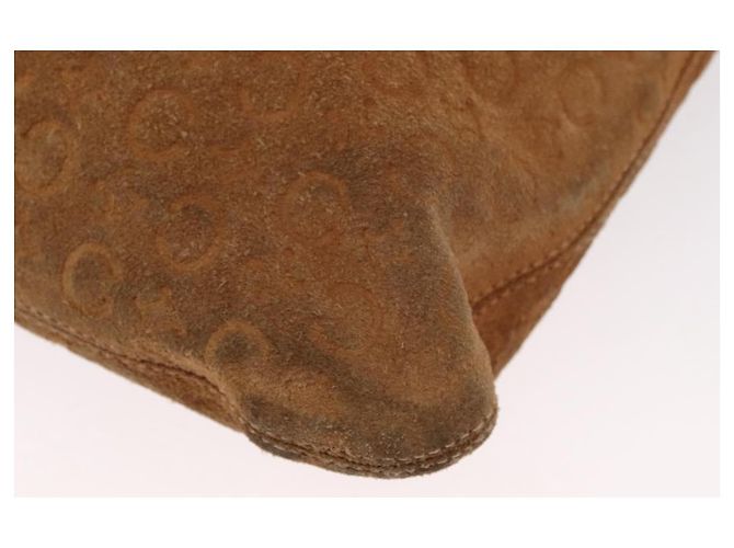 Céline Borsa a Spalla in Tela Macadam C di CELINE in Suede Marrone Oro Auth ti3487 D'oro - vista 14