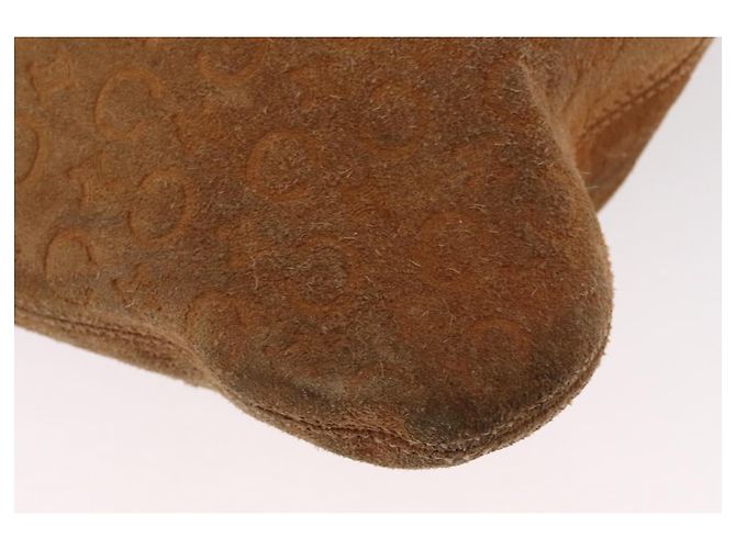 Céline Borsa a Spalla in Tela Macadam C di CELINE in Suede Marrone Oro Auth ti3487 D'oro - vista 16