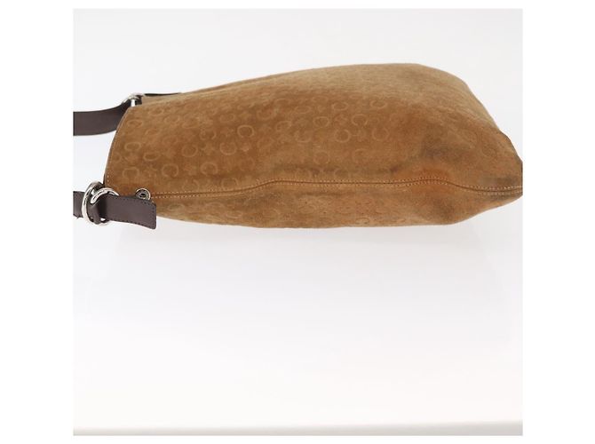 Céline Borsa a Spalla in Tela Macadam C di CELINE in Suede Marrone Oro Auth ti3487 D'oro - vista 4