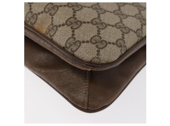 Gucci Borsa Tote GG Supreme in PVC Beige Oro Auth BA8621 D'oro - vista 14