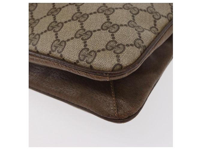 Gucci Borsa Tote GG Supreme in PVC Beige Oro Auth BA8621 D'oro - vista 16