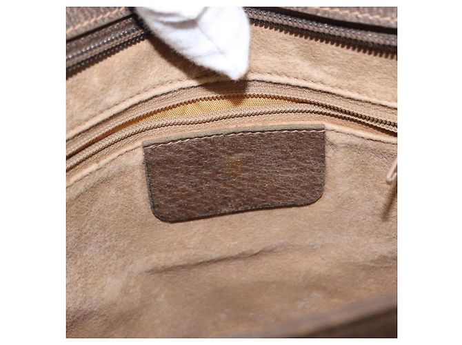 Gucci Borsa Tote GG Supreme in PVC Beige Oro Auth BA8621 D'oro - vista 18