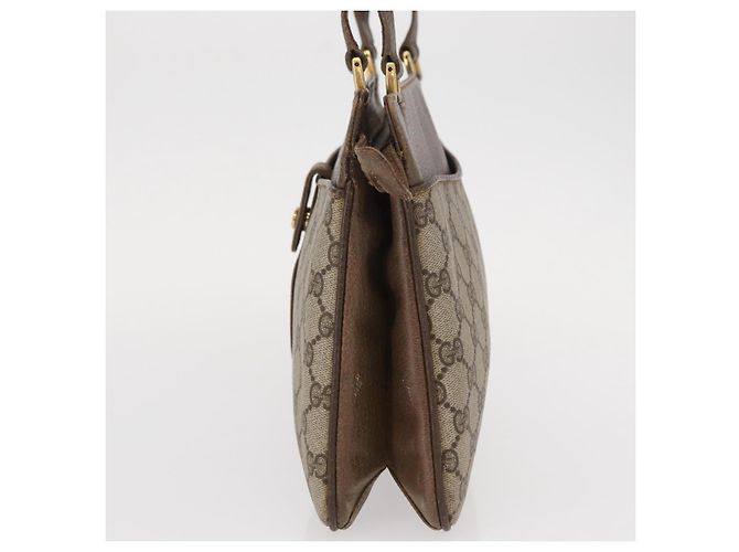 Gucci Borsa Tote GG Supreme in PVC Beige Oro Auth BA8621 D'oro - vista 3