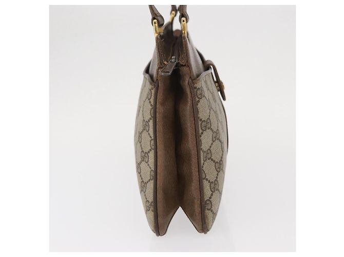 Gucci Borsa Tote GG Supreme in PVC Beige Oro Auth BA8621 D'oro - vista 4
