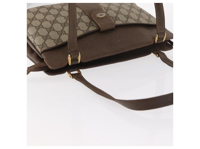 Gucci Borsa Tote GG Supreme in PVC Beige Oro Auth BA8621 D'oro - vista 6