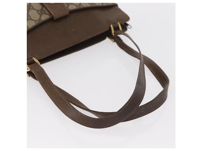 Gucci Borsa Tote GG Supreme in PVC Beige Oro Auth BA8621 D'oro - vista 7