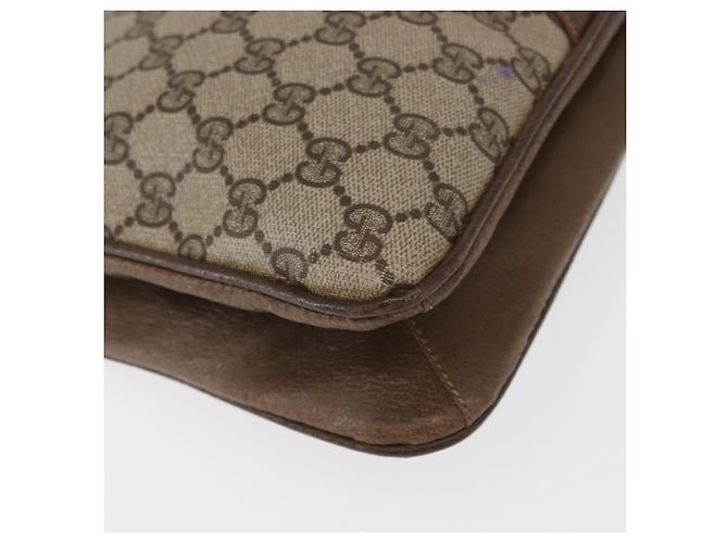 Gucci Borsa Tote GG Supreme in PVC Beige Oro Auth BA8621 D'oro - vista 9