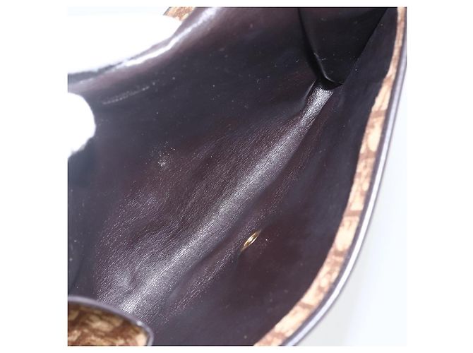 Borsa a Spalla in Tela Trotter Christian Dior Beige Oro Auth 157805 D'oro - vista 11