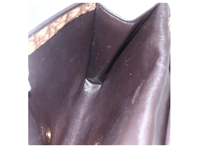 Borsa a Spalla in Tela Trotter Christian Dior Beige Oro Auth 157805 D'oro - vista 12