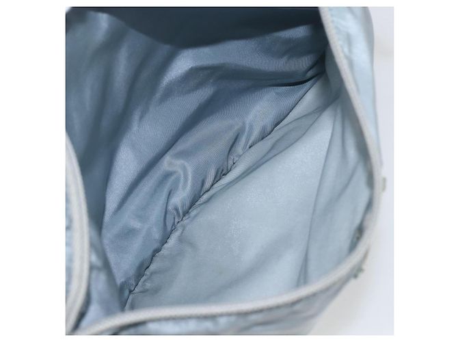 PRADA Schultertasche Nylon Hellblau Silber Authentisch 157225 - Ansicht 11