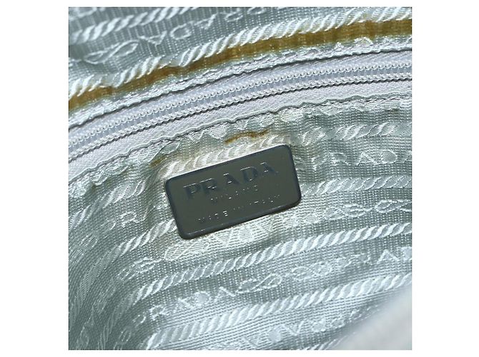 PRADA Schultertasche Nylon Hellblau Silber Authentisch 157225 - Ansicht 19