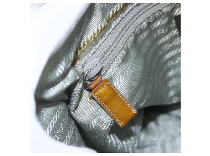 PRADA Schultertasche Nylon Hellblau Silber Authentisch 157225 - Ansicht 20