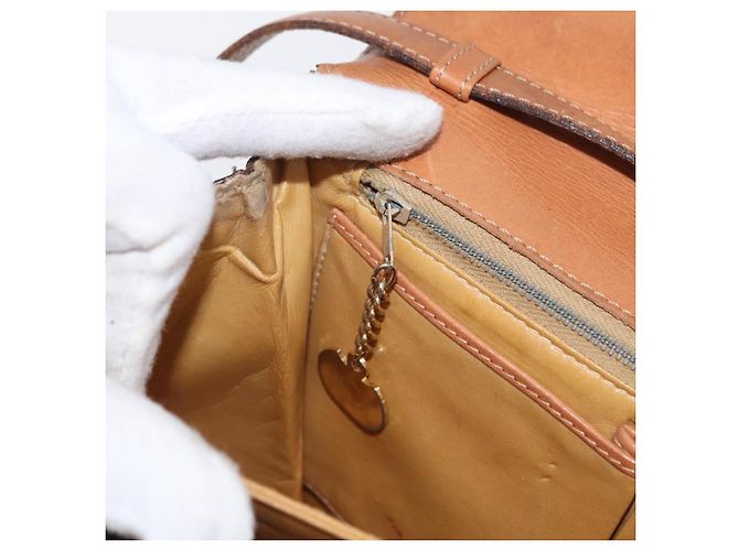Céline Borsa a Spalla in Tela Macadam CELINE in Pelle PVC Marrone Oro Auth 156250 D'oro - vista 23