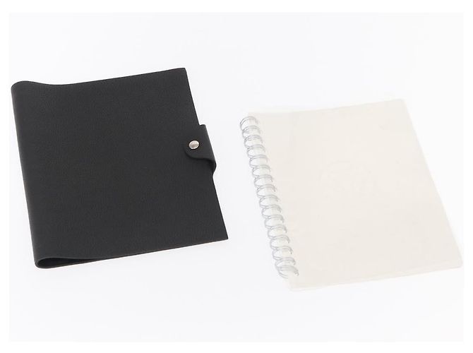 Hermès HERMES Yuris MM Copertura per Note in Pelle Nera Auth 157160V Nero - vista 12