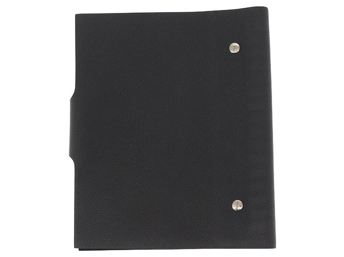 Hermès HERMES Yuris MM Copertura per Note in Pelle Nera Auth 157160V Nero - vista 2