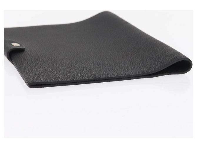 Hermès HERMES Yuris MM Copertura per Note in Pelle Nera Auth 157160V Nero - vista 5