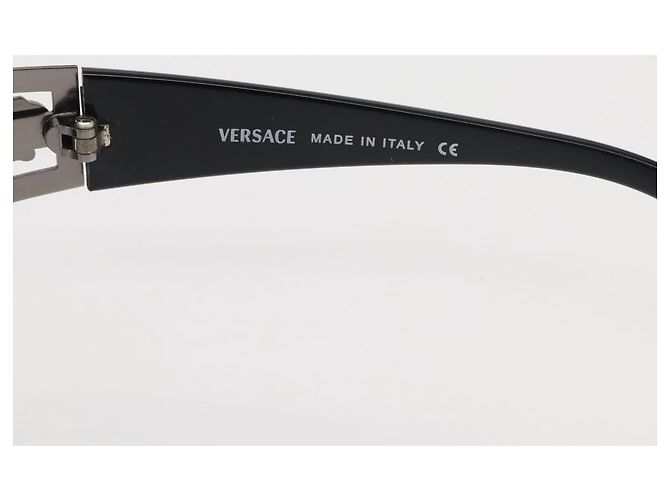 Occhiali da sole Medusa VERSACE in plastica nera Auth bs30255 Nero - vista 8