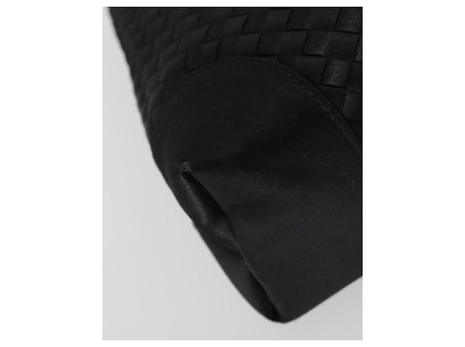 Autre Marque BORSO A MANO INTRECCIATO BOTTEGA VENETA Satin Nero Oro Auth ki6189 D'oro - vista 15