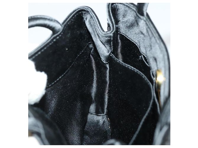 Autre Marque BORSO A MANO INTRECCIATO BOTTEGA VENETA Satin Nero Oro Auth ki6189 D'oro - vista 17
