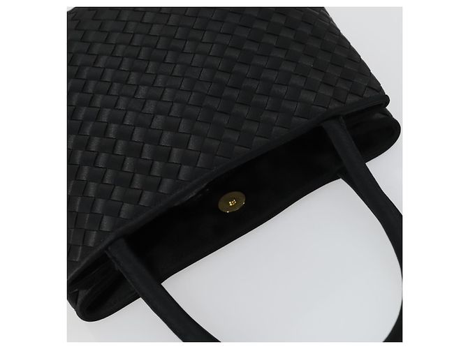 Autre Marque BORSO A MANO INTRECCIATO BOTTEGA VENETA Satin Nero Oro Auth ki6189 D'oro - vista 6