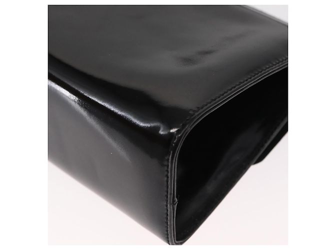 Borsa a Spalla Gancini Salvatore Ferragamo Smalto Nero Oro Auth kk580 D'oro - vista 17
