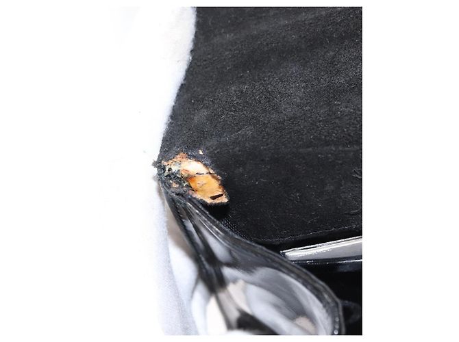 Borsa a Spalla Gancini Salvatore Ferragamo Smalto Nero Oro Auth kk580 D'oro - vista 9