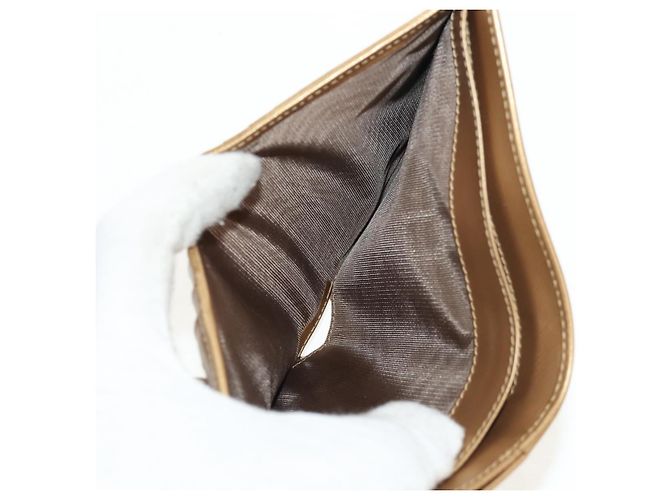 Portafoglio in pelle Gancini Salvatore Ferragamo Oro Auth am10043V D'oro - vista 10