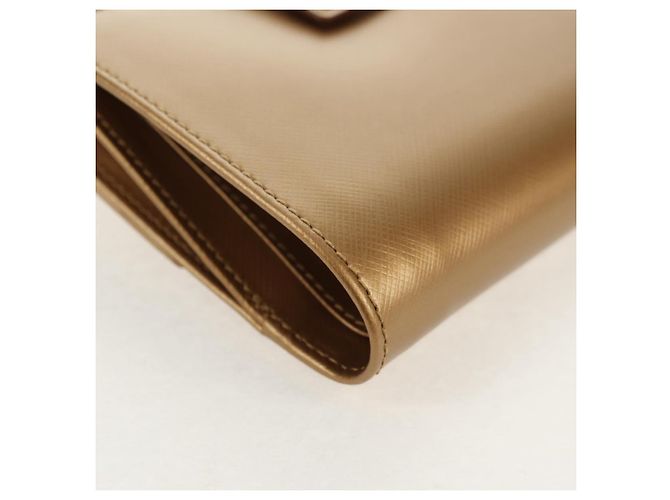 Portafoglio in pelle Gancini Salvatore Ferragamo Oro Auth am10043V D'oro - vista 15