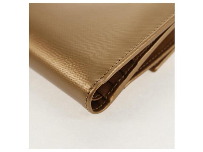Portafoglio in pelle Gancini Salvatore Ferragamo Oro Auth am10043V D'oro - vista 16