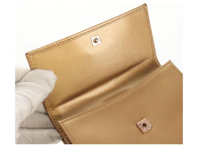 Portafoglio in pelle Gancini Salvatore Ferragamo Oro Auth am10043V D'oro - vista 18