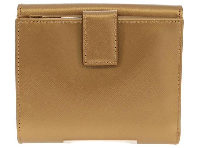 Portafoglio in pelle Gancini Salvatore Ferragamo Oro Auth am10043V D'oro - vista 2