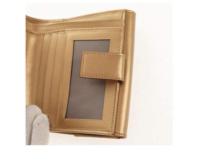 Portafoglio in pelle Gancini Salvatore Ferragamo Oro Auth am10043V D'oro - vista 22
