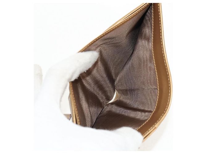 Portafoglio in pelle Gancini Salvatore Ferragamo Oro Auth am10043V D'oro - vista 25
