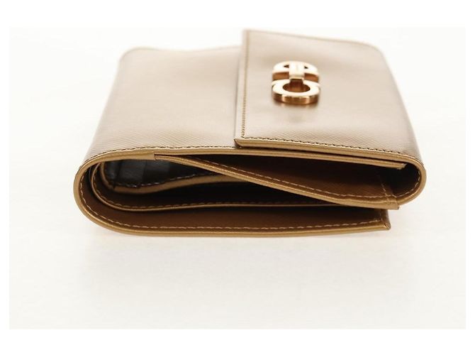 Portafoglio in pelle Gancini Salvatore Ferragamo Oro Auth am10043V D'oro - vista 3
