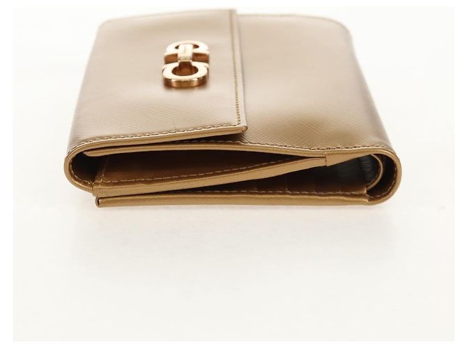 Portafoglio in pelle Gancini Salvatore Ferragamo Oro Auth am10043V D'oro - vista 4
