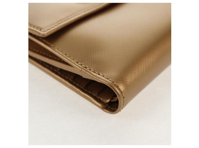 Portafoglio in pelle Gancini Salvatore Ferragamo Oro Auth am10043V D'oro - vista 7