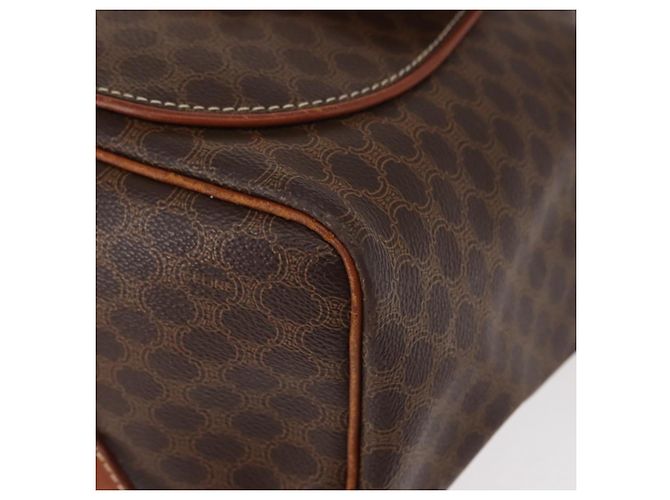 Céline CELINE Macadam Canvas Backpack PVC Leather Brown Auth BA6723 - view 17