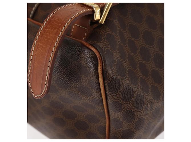 Céline CELINE Macadam Canvas Backpack PVC Leather Brown Auth BA6723 - view 19