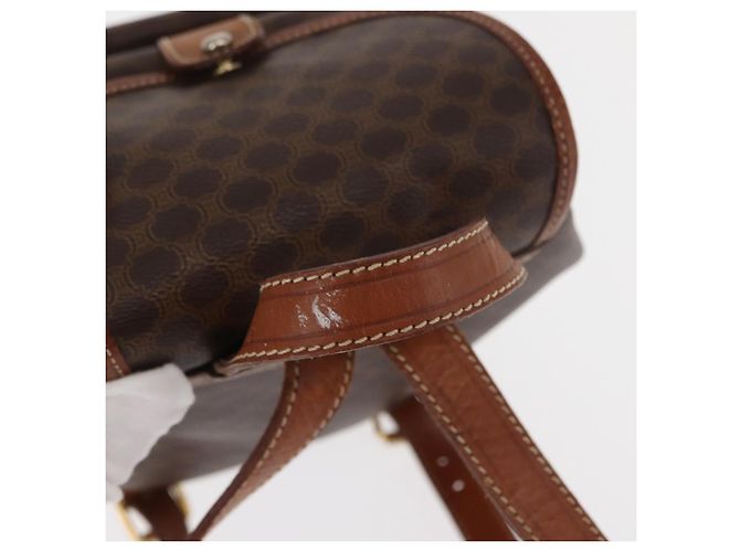 Céline CELINE Macadam Canvas Backpack PVC Leather Brown Auth BA6723 - view 7