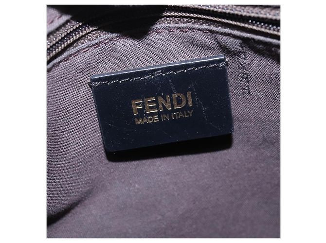 FENDI Schultertasche aus Polyester Schwarz Gold Auth ep11289 Golden - Ansicht 17