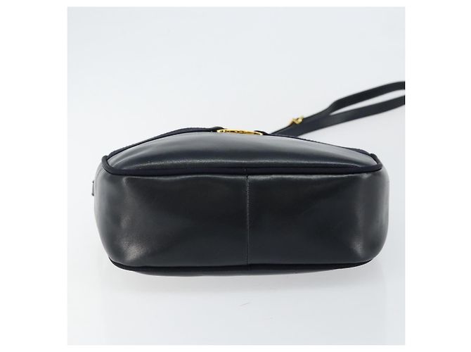 Borsa a Spalla Vala in Pelle Blu Navy e Oro Auth BA7059 di Salvatore Ferragamo D'oro - vista 5