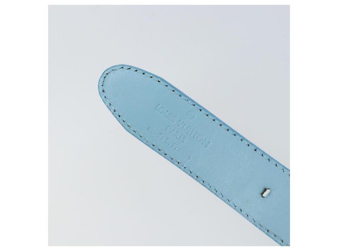 LOUIS VUITTON Cinturón Clásico Monogram Vernis Azul Bebé LV Auth ti3493 Azul claro - vista 10