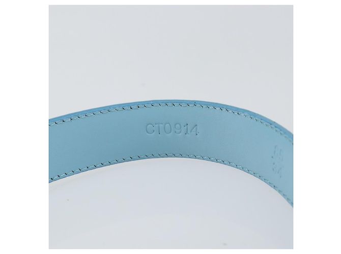 LOUIS VUITTON Cinturón Clásico Monogram Vernis Azul Bebé LV Auth ti3493 Azul claro - vista 11