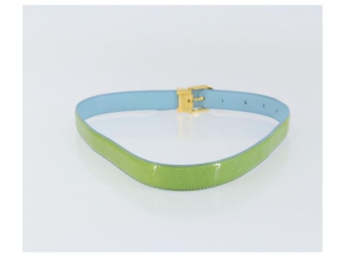 LOUIS VUITTON Cinturón Clásico Monogram Vernis Azul Bebé LV Auth ti3493 Azul claro - vista 2