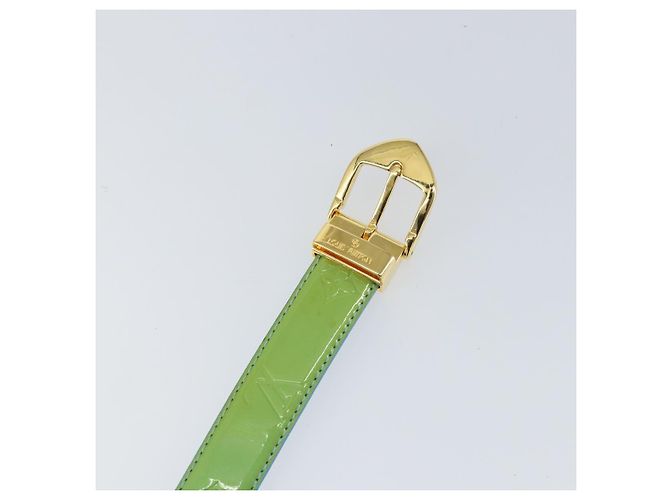 LOUIS VUITTON Cinturón Clásico Monogram Vernis Azul Bebé LV Auth ti3493 Azul claro - vista 6