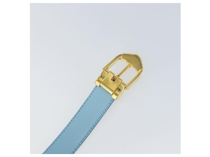 LOUIS VUITTON Cinturón Clásico Monogram Vernis Azul Bebé LV Auth ti3493 Azul claro - vista 7