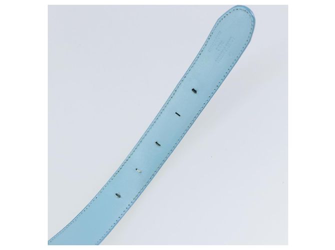 LOUIS VUITTON Cinturón Clásico Monogram Vernis Azul Bebé LV Auth ti3493 Azul claro - vista 9